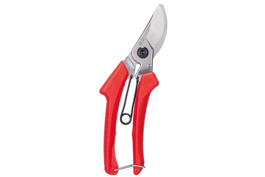 Pruning shears with a plastic handle