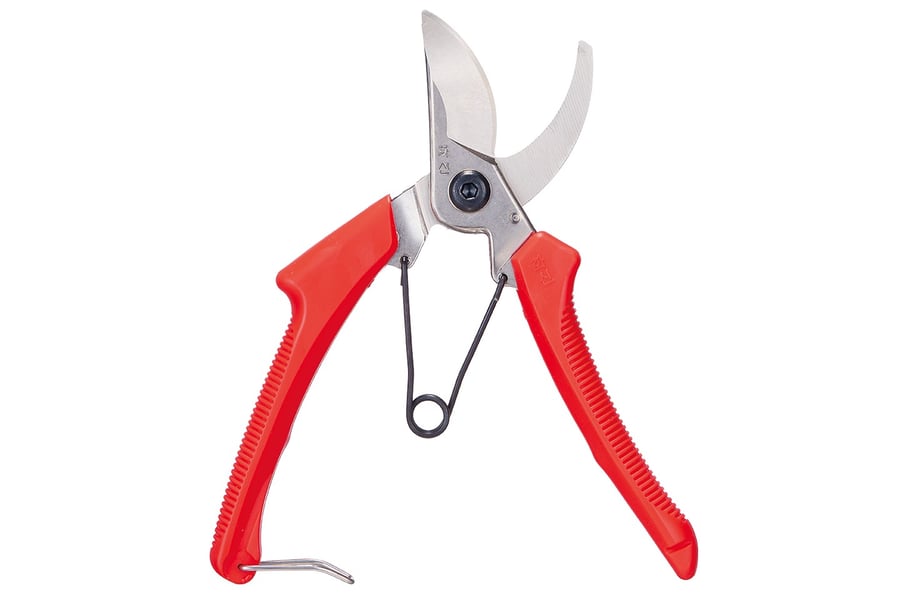 Pruning shears with a plastic handle