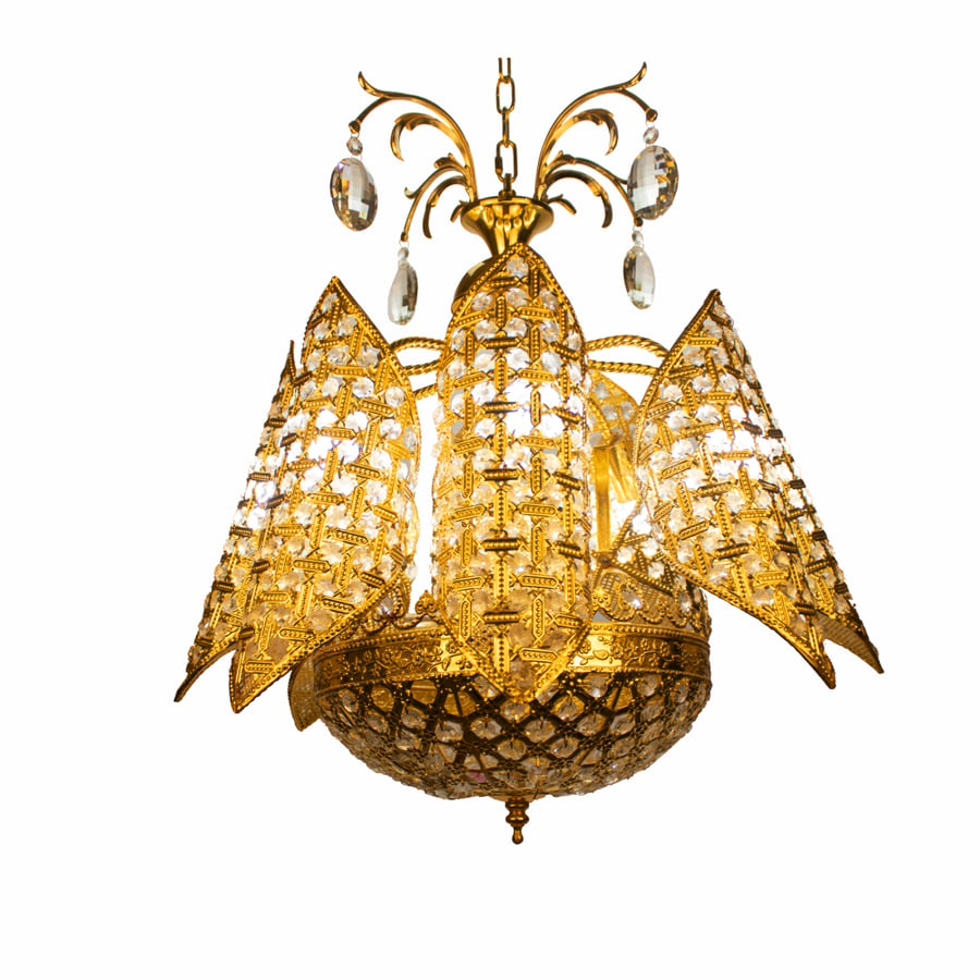 Golden Moroccan chandelier with a harmonious design