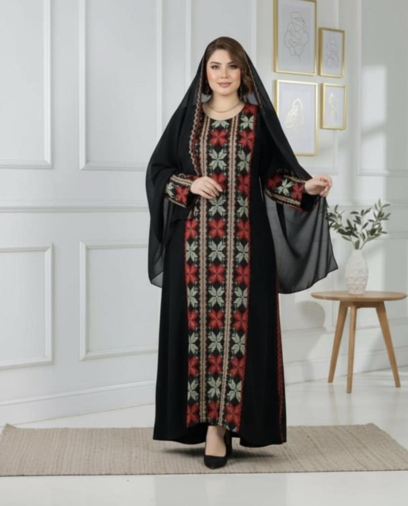 جلابيه كريب مع طرحه