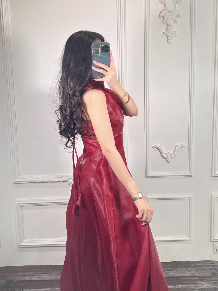 Burgundy dress 110