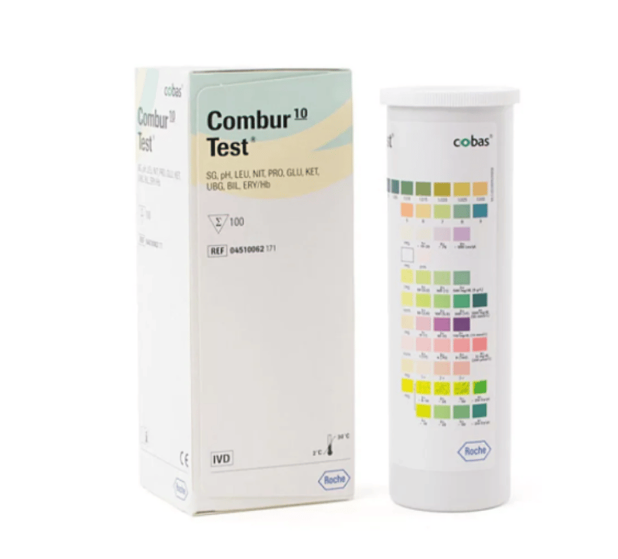 شرايط فحص البول كمبر تن عبوة 100 حبه combur test