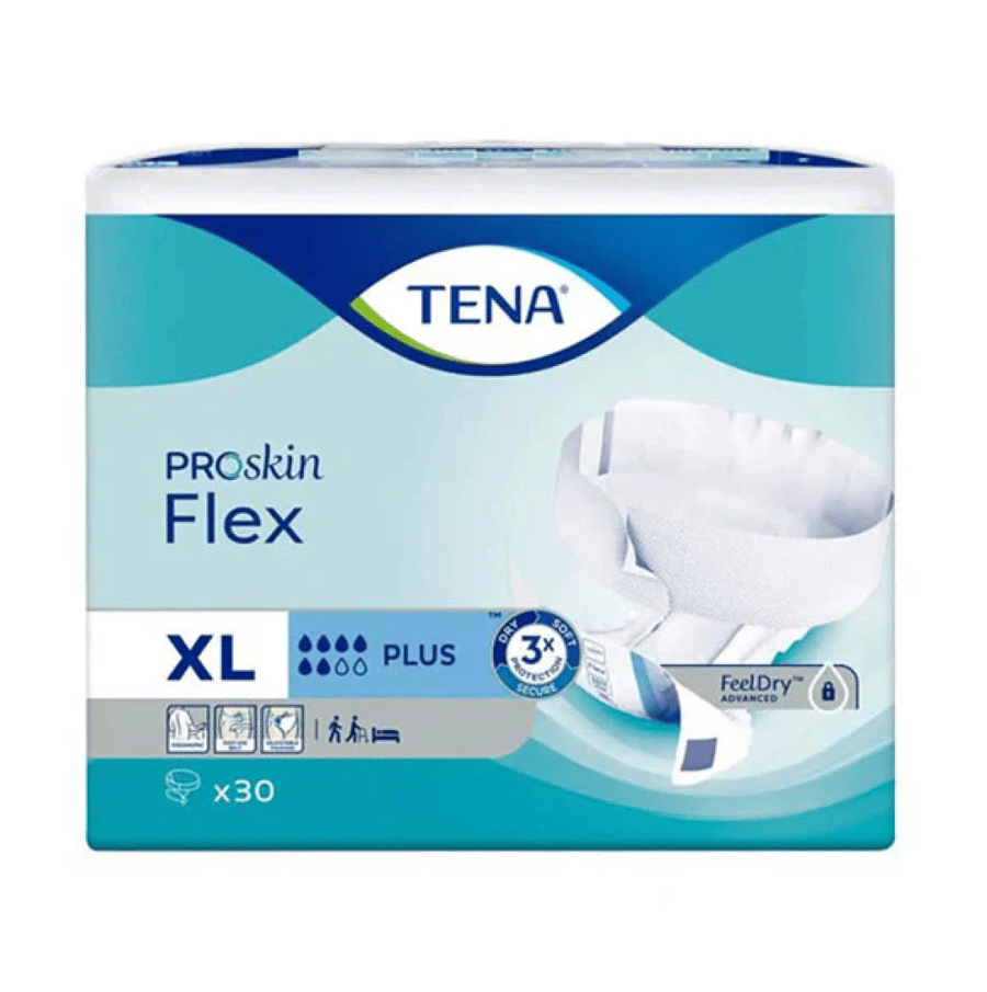 TENA FLEX PLUS Adhesive Pads, Size XL, Pack of 30