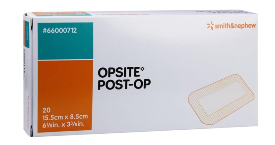 لاصق جراحي اوبسايت 10سم×25سم OPSITE عبوة 20 حبه