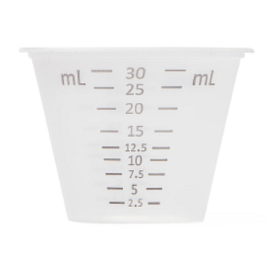 30ml plastic medicine funnel, pack of 100 tablets