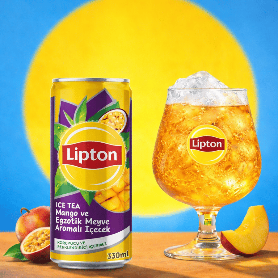 Lipton- ايس تي ليبتون بنكهة المانجو وباشن فروت (مستورد من تركيا ) 330 مل