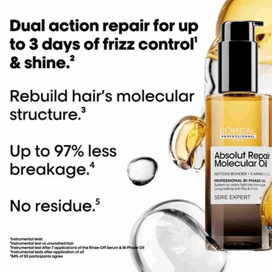 لوريال بروفسيونال ابسلوت ريبير موليكيولر ABSOLUT REPAIR MOLECULAR سيروم باي فيز مزدوج الطبقات 90مل