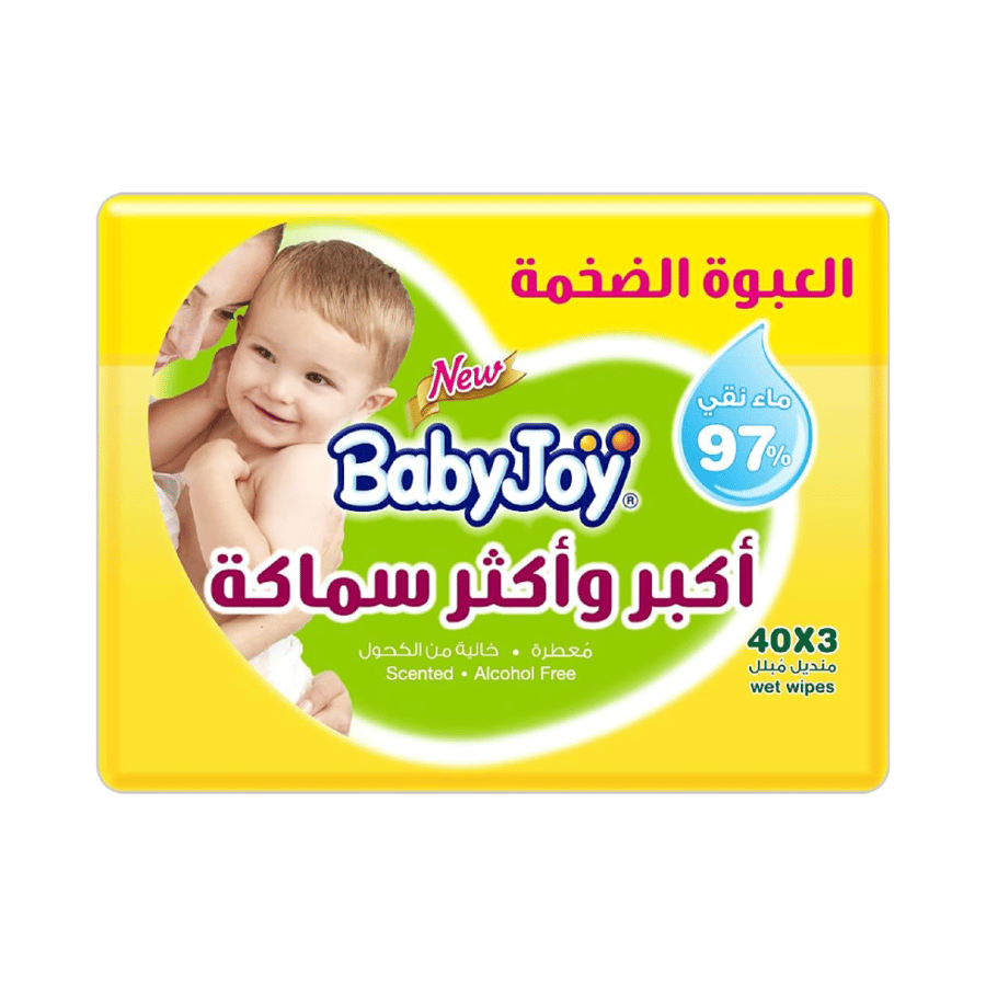 بيبي جوي مناديل الأطفال سميكة عبوة عائلية 3*40 منديل