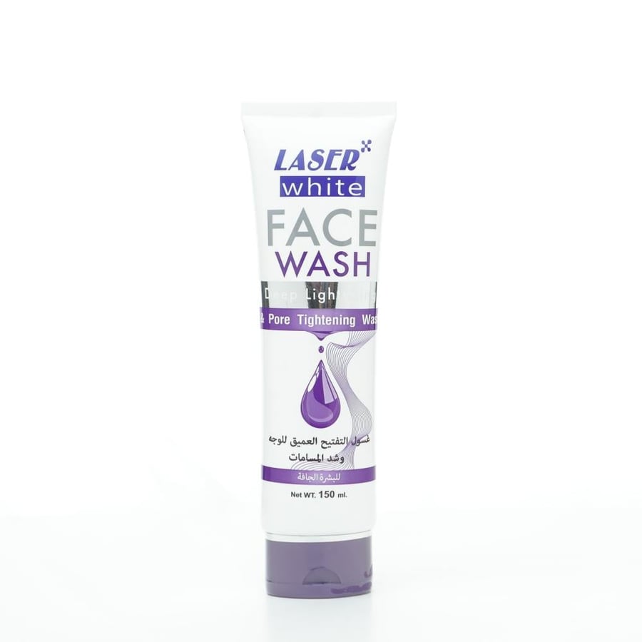 LASER WHITE DEEP LIGHTENING PORE TIGHTENING WASH FOR DRY SKIN 150ML