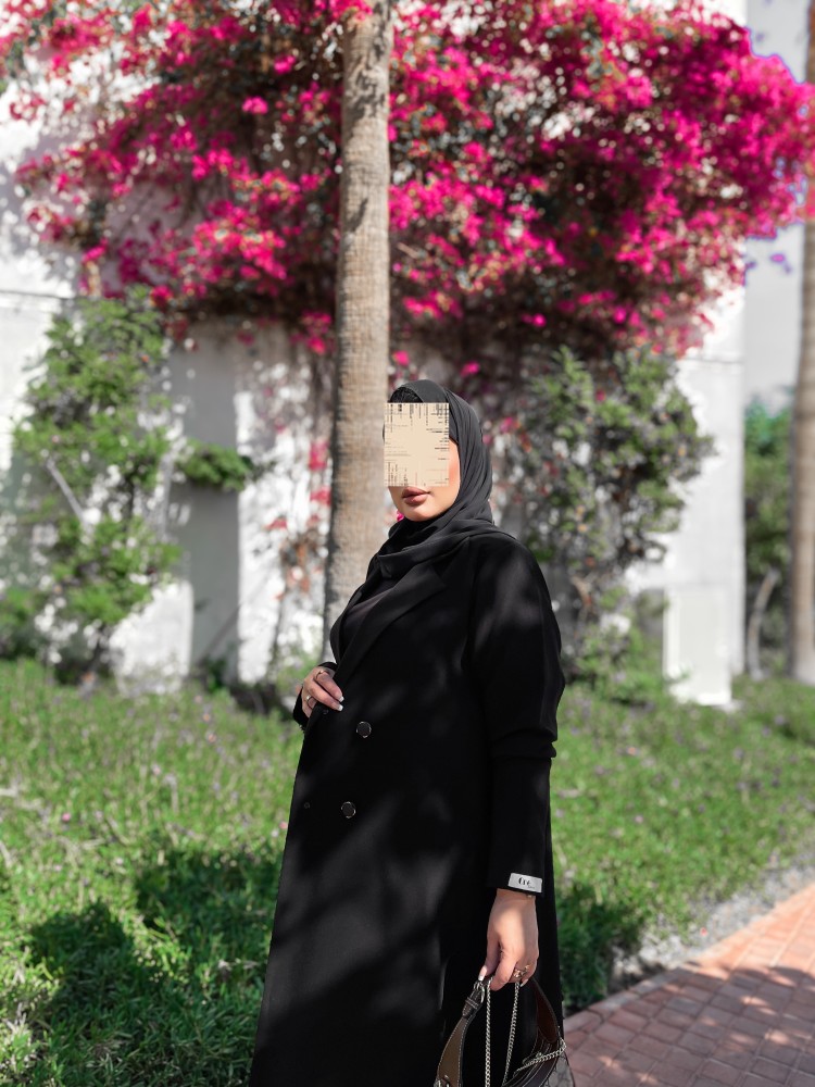 عبايه بليزر ساده نص كلوش