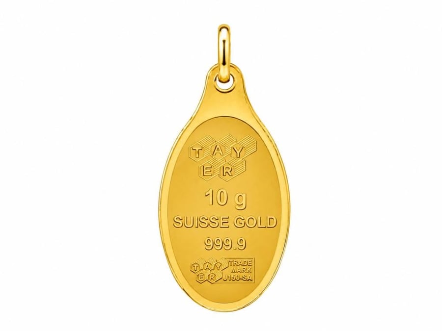 تعليقه  ذهب بيضاوي 10 +  0.16 وزن العروه جرام