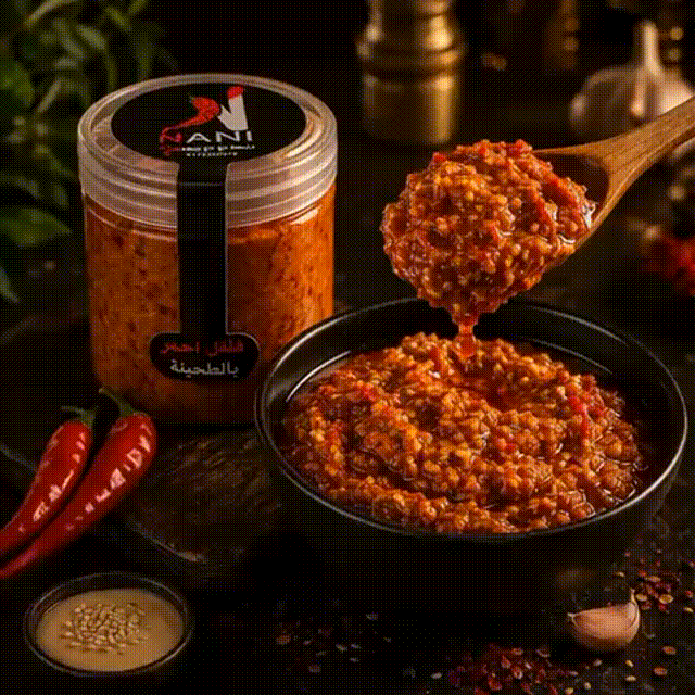 Red pepper with tahini