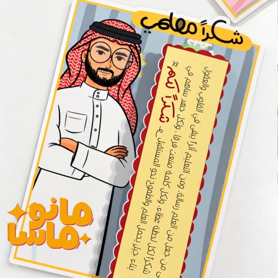 قلم سبورة "شكراً معلمي"