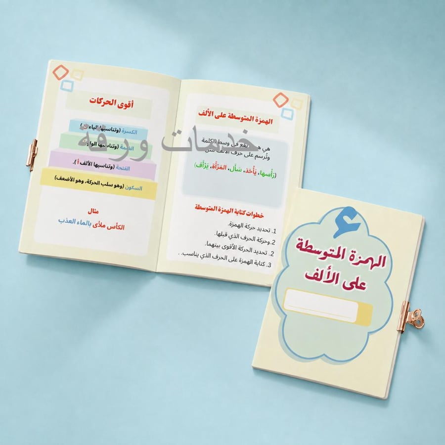 مطوية الهمزة المتوسطة على الألف - خامس