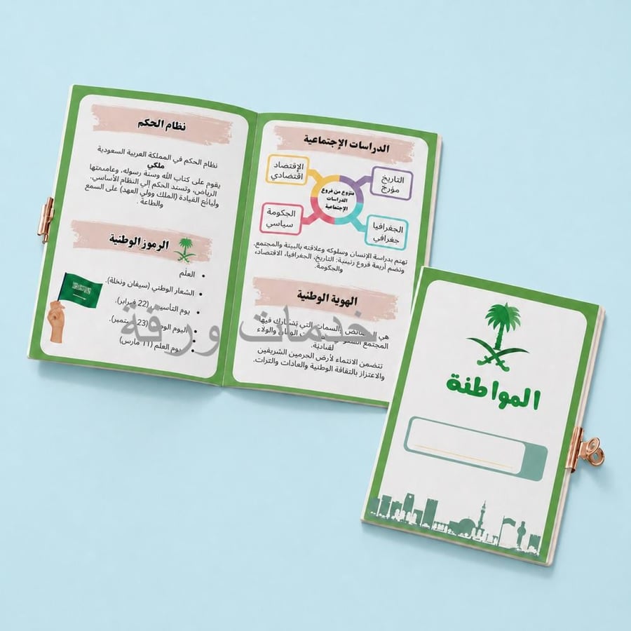 مطوية المواطنة - اجتماعيات رابع