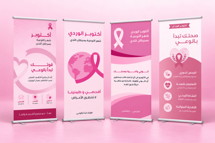 بانر توعية سرطان الثدي