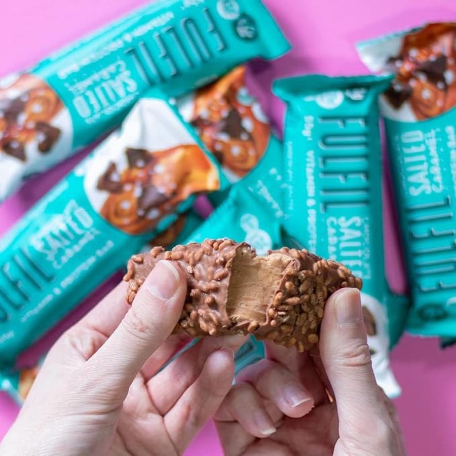 فولفيل بروتين بار-كراميل مملح-fulfil protein bar-fulfill bar