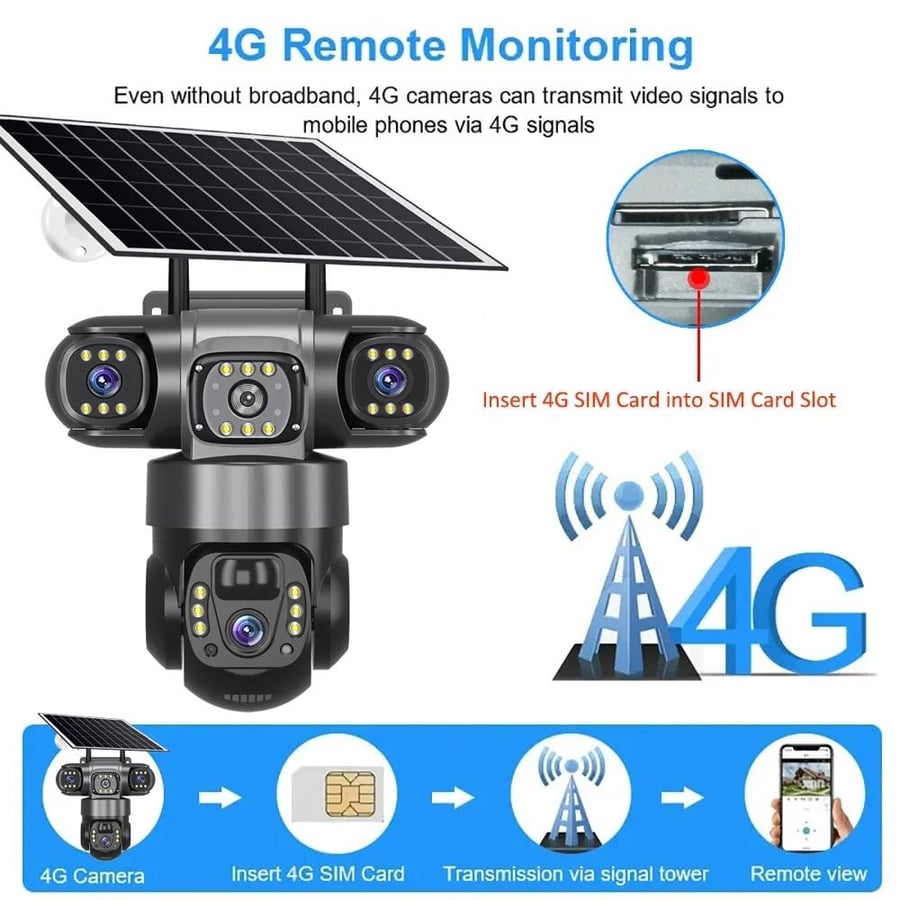 كاميرا مراقبة شمسية ذكية 4G