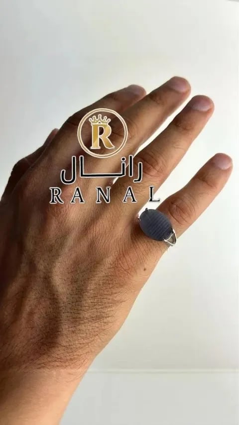 خاتم ملكي رجالي فضة-متجر رانال
