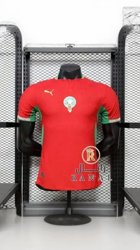 تيشيرت المغرب كاس العالم 2026 الاساسي الاحمر