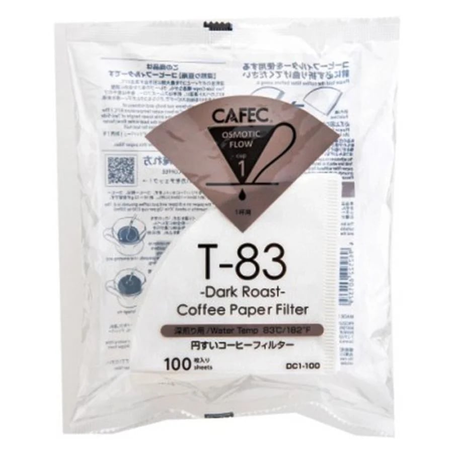 فلتر كافيك CAFEC T 83 مقاس 01 للتحضير بالتنقيط معروض بوضوح يظهر تصميمه