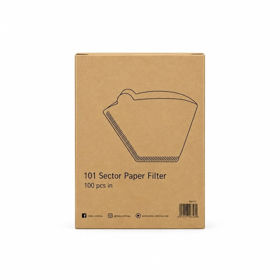 Flat paper filter, quantity 100, Sector Filter Paper