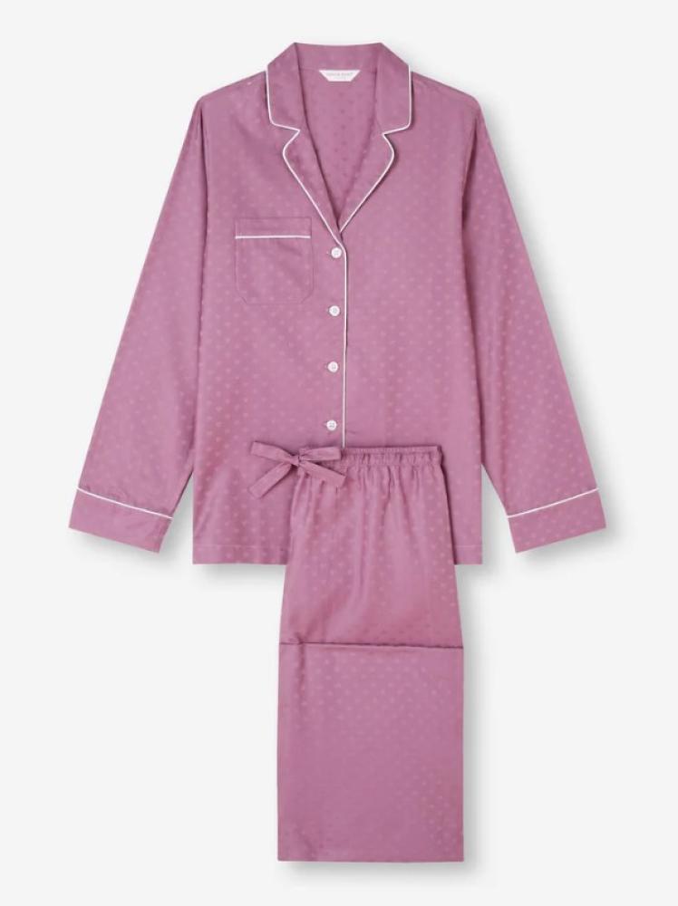 DEREK ROSE - Women's Pyjamas Kate 10 Cotton Jacquard
