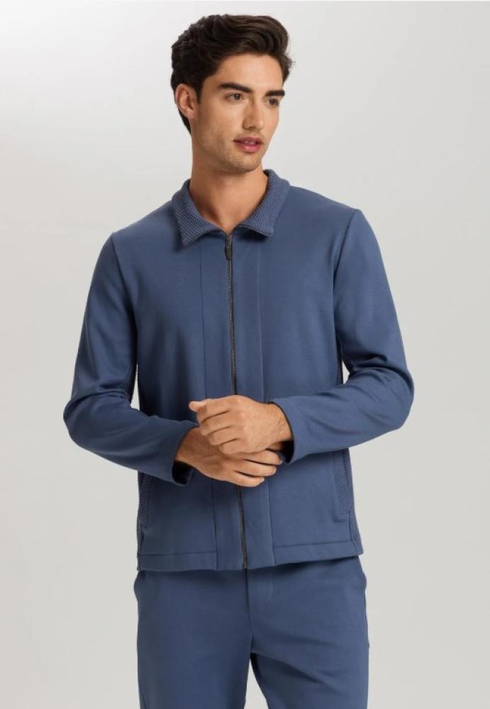 HANRO- Jacket with stand-up collar, zip and two pockets & long trousers