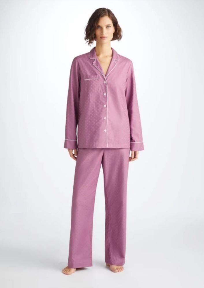 DEREK ROSE - Women's Pyjamas Kate 10 Cotton Jacquard