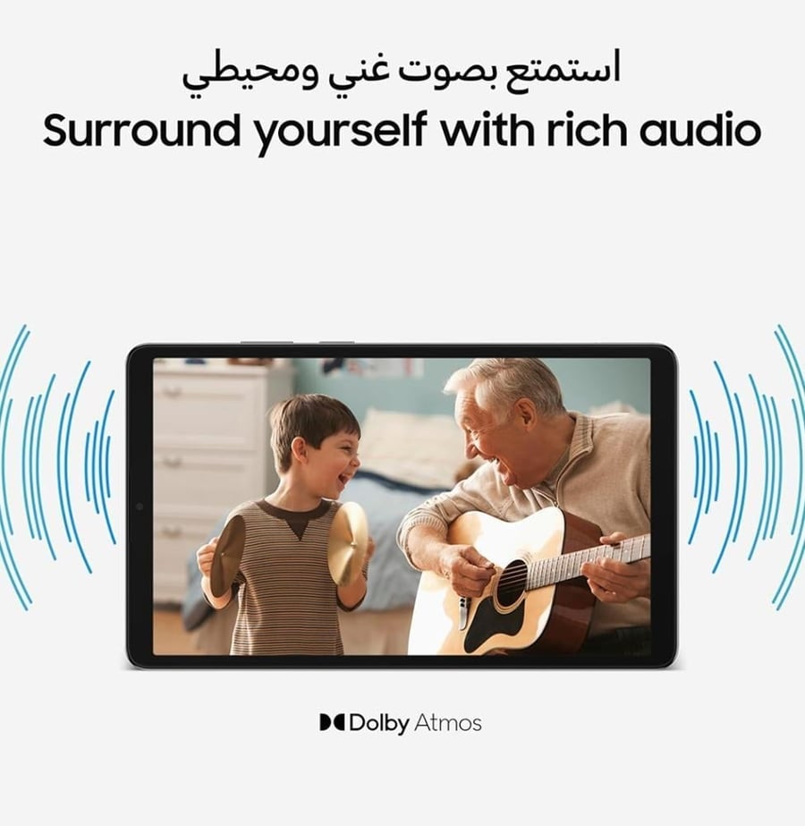 تاب سامسونج A11 ذاكرة 128 جيجا جراي واي فاي مع مؤثرات صوت محيطي