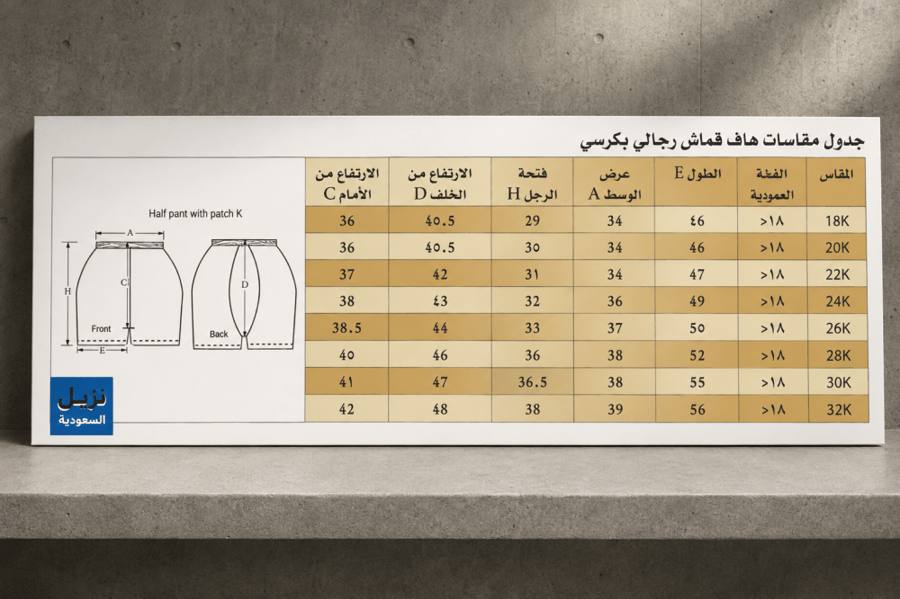 بايونير رجالي هاف قطن (للنزيل)