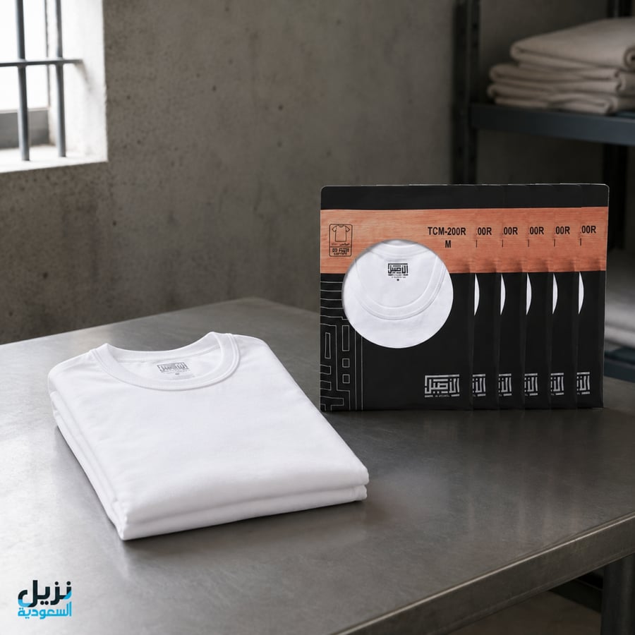 فنايل رجالي نصف كم دائري (للنزيل)