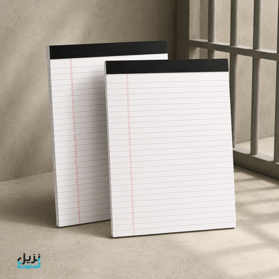 دفتر ملاحظات مسطر (للنزيل)