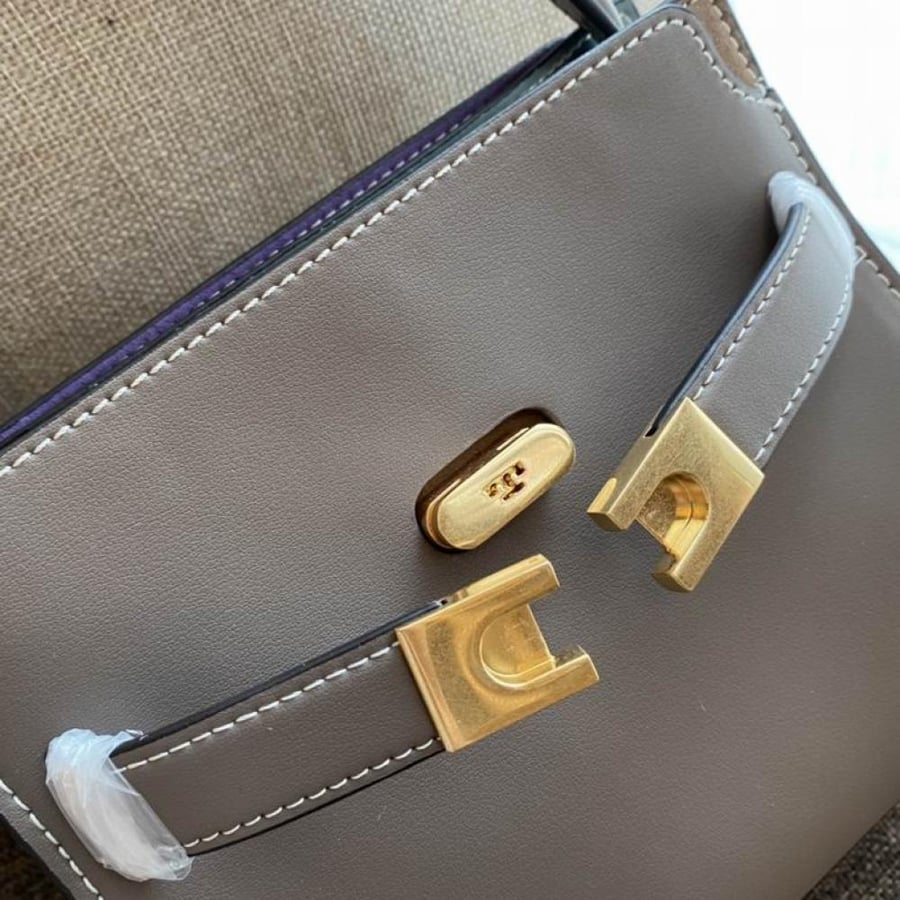Tory Burch New Lee Radziwill Mini Double Petite Bag Grey