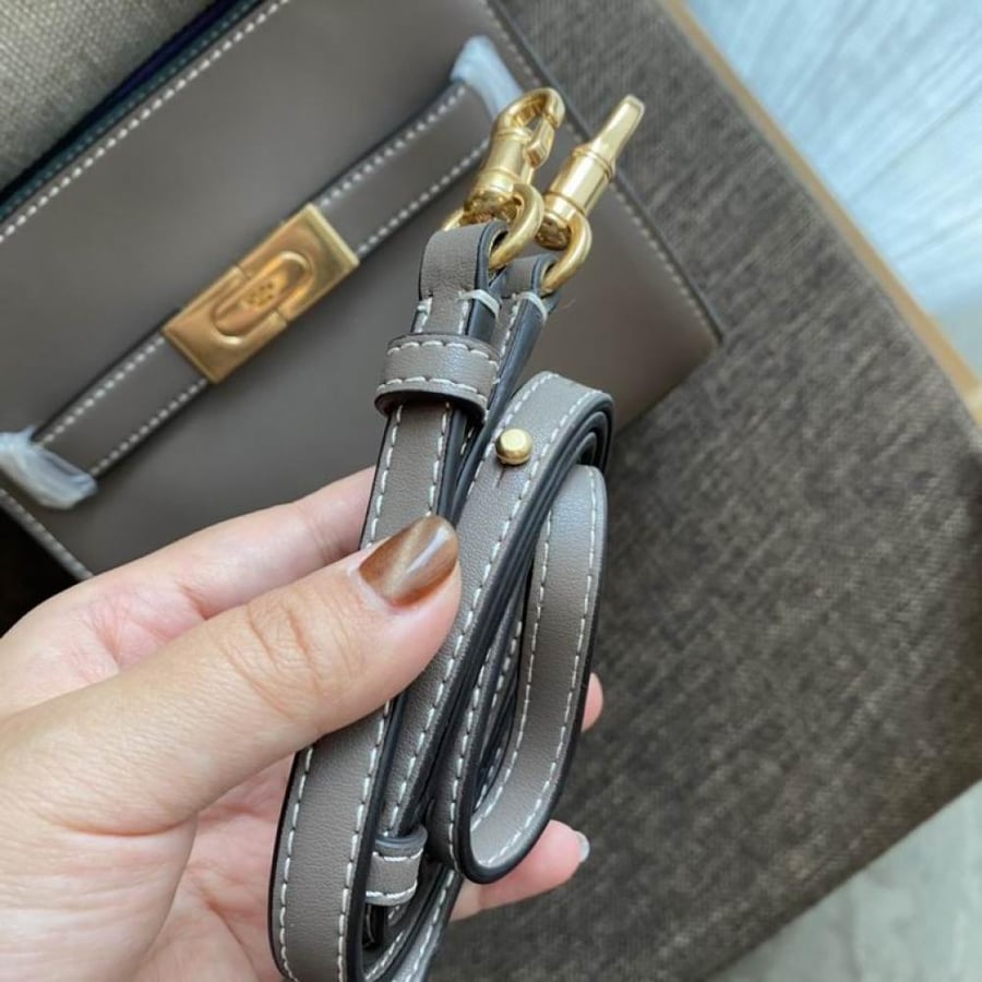 Tory Burch New Lee Radziwill Mini Double Petite Bag Grey
