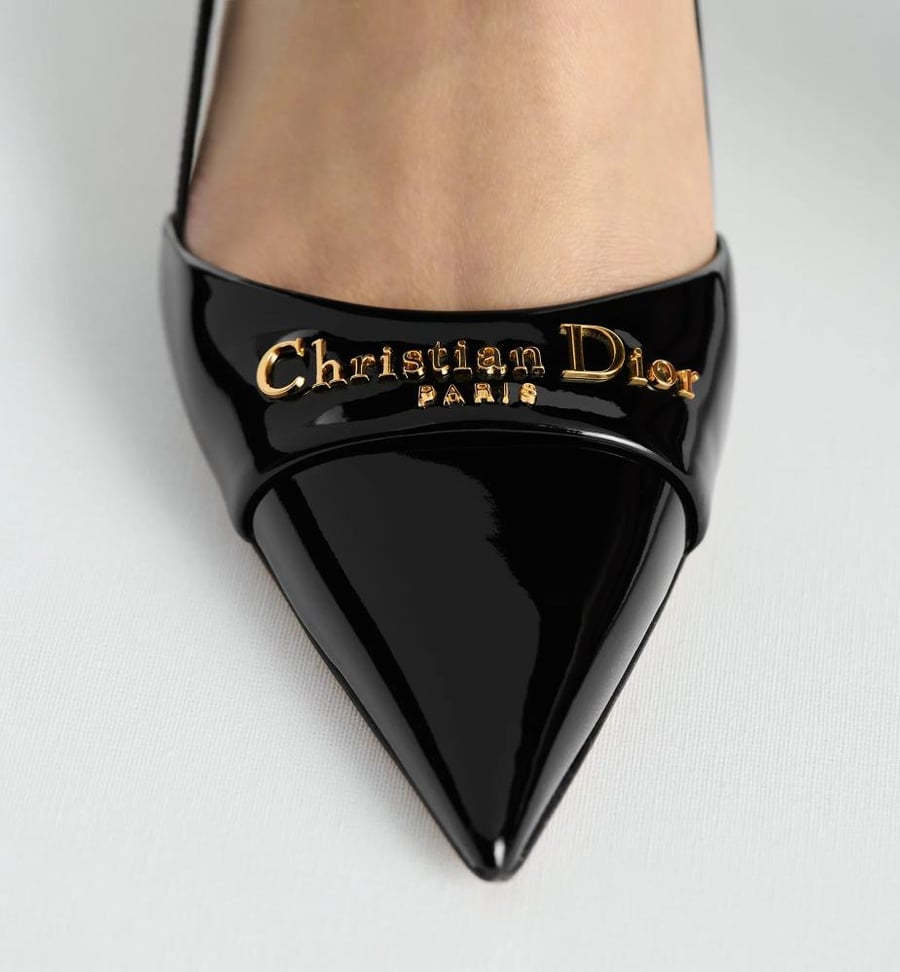حذاء بامب الكلاسيكي My Dior المفتوح من الخلف مع رباط