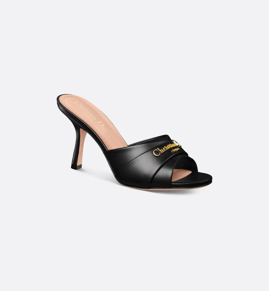 حذاء سلايد My Dior المفتوح من الخلف مع كعب