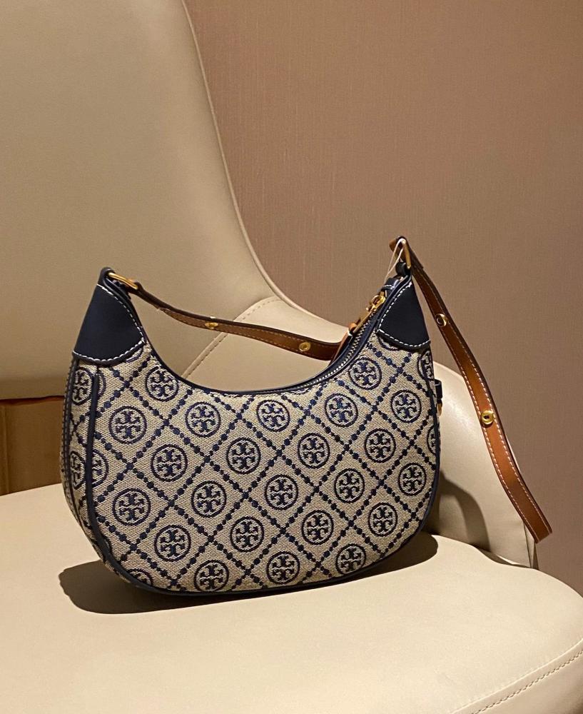 Tory Burch T Monogram Crescent Bag