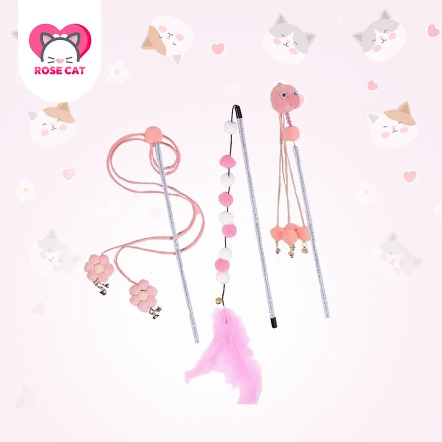 سنارة قطط - بينك - متجر rose-cat