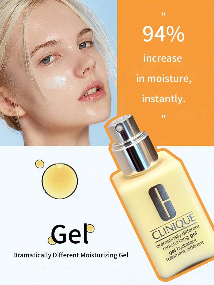 Clinique جل ترطيب كلينيك المختلف بشكل ملحوظ، 125مل/4.2 أونصة | مضاد للزيت | ترطيب لمدة 24 ساعة للبشرة المختلطة-الدهنية | صيغة خفيفة وغير دهنية تغذي البشرة لنسيج ناعم وأملس | يقوي حاجز الرطوبة في البشرة لمظهر صحي ومتوازن | يحسن نسيج البشرة ومظهرها | غير مس