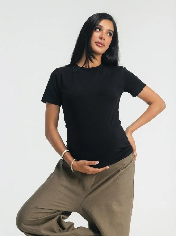 توب (فيتس مي ) أكمام قصيرة باللون الأسود - The Fits Me Top Short Sleeve Black