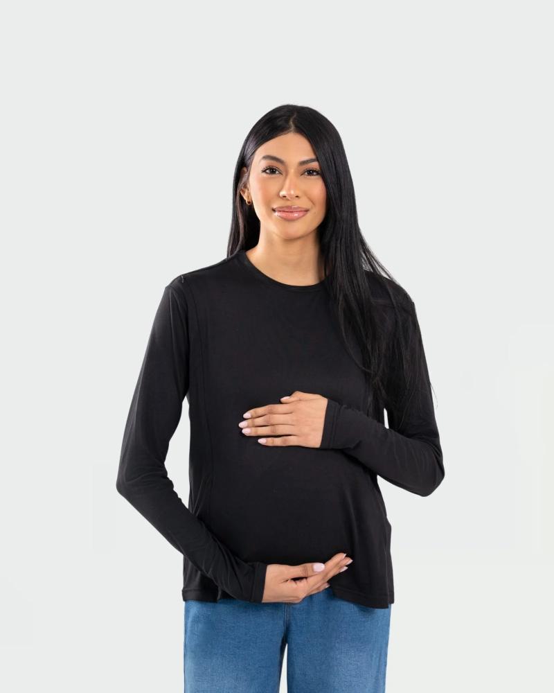 توب "هارت تو هارت" الأساسي باللون الأسود - The Heart-to-Heart Basic Top Black