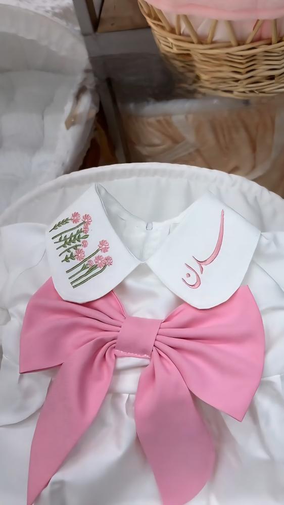 طقم بطانيه اطفال بالأسم مع الفستان