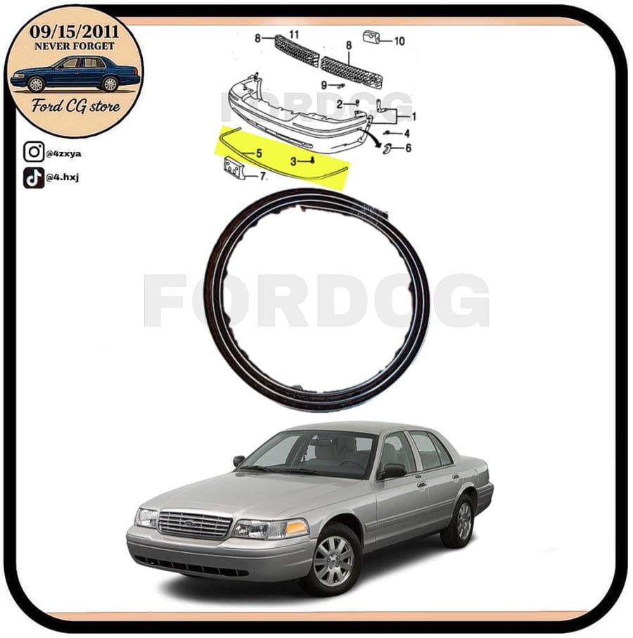 Front bumper cover for Ford Crown Victoria 2005 - 1998