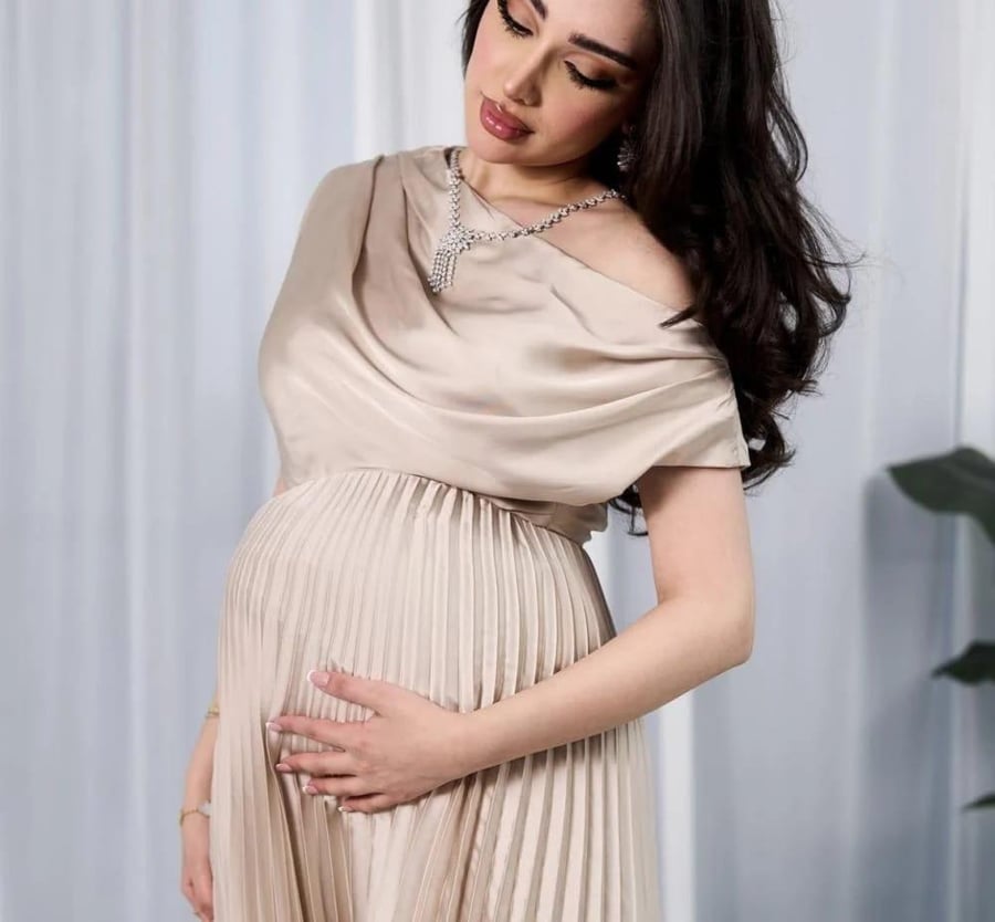 فستان سهرة مناسب للحوامل 0134