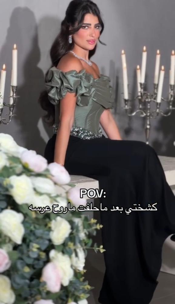 فستان سهره باربي والصدر شانطون المزين بالتطريز اليدوي