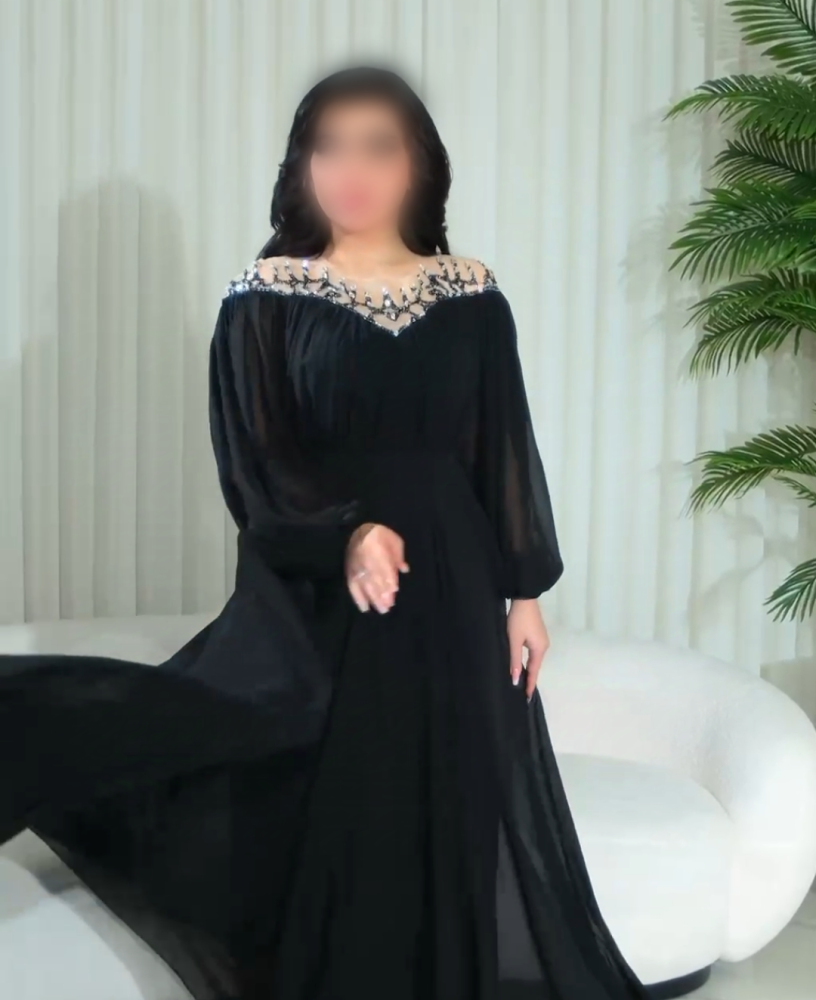 فستان سهره جورجيت المزين بالتطريز اليدوي