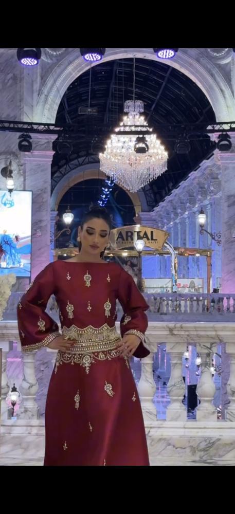 فستان سهره ميكادو الموين بالتطريز اليدوي الانيق
