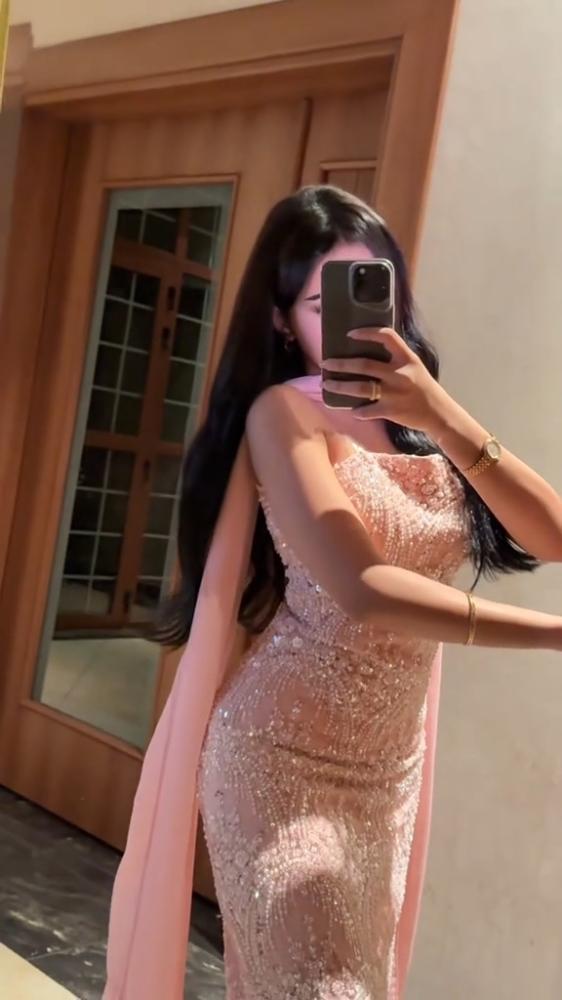 فستان سهره كلفه خرز بطانه باربي