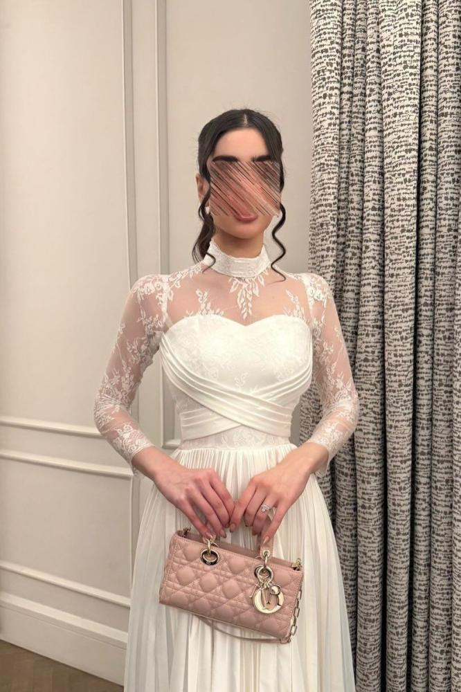 فستان تفته بوليسيه المزين بالدانتيل